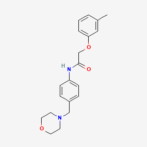 2-(3-methylphenoxy)-N-[4-(4-morpholinylmethyl)phenyl]acetamide