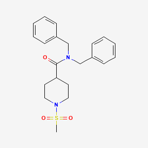 molecular formula C21H26N2O3S B4064186 N,N-dibenzyl-1-(methylsulfonyl)-4-piperidinecarboxamide 