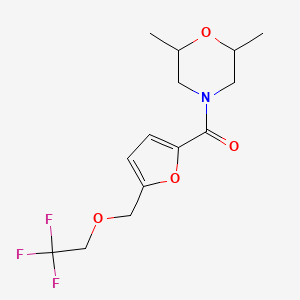 2,6-dimethyl-4-{5-[(2,2,2-trifluoroethoxy)methyl]-2-furoyl}morpholine
