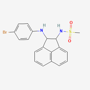 molecular formula C19H17BrN2O2S B4064214 N-{2-[(4-bromophenyl)amino]-1,2-dihydro-1-acenaphthylenyl}methanesulfonamide 