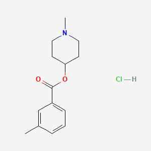 molecular formula C14H20ClNO2 B4064218 1-甲基-4-哌啶基 3-甲基苯甲酸盐酸盐 
