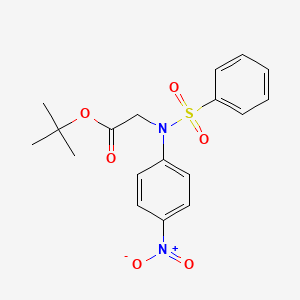 molecular formula C18H20N2O6S B4064260 叔丁基 N-(4-硝基苯基)-N-(苯磺酰基)甘氨酸酯 