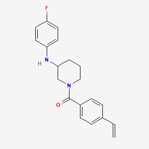 molecular formula C20H21FN2O B4064277 N-(4-氟苯基)-1-(4-乙烯基苯甲酰)-3-哌啶胺 
