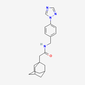 molecular formula C21H26N4O B4064285 2-(1-adamantyl)-N-[4-(1H-1,2,4-triazol-1-yl)benzyl]acetamide 