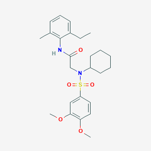 N~2~-cyclohexyl-N~2~-[(3,4-dimethoxyphenyl)sulfonyl]-N~1~-(2-ethyl-6-methylphenyl)glycinamide