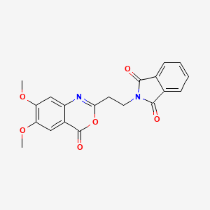 molecular formula C20H16N2O6 B4064339 2-[2-(6,7-二甲氧基-4-氧代-4H-3,1-苯并恶嗪-2-基)乙基]-1H-异吲哚-1,3(2H)-二酮 