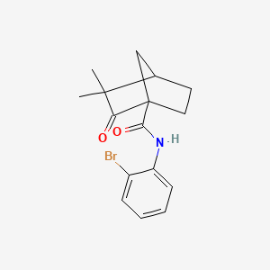 molecular formula C16H18BrNO2 B4064347 N-(2-bromophenyl)-3,3-dimethyl-2-oxobicyclo[2.2.1]heptane-1-carboxamide 