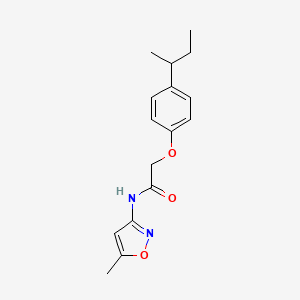 molecular formula C16H20N2O3 B4064350 2-(4-仲丁基苯氧基)-N-(5-甲基-3-异恶唑基)乙酰胺 