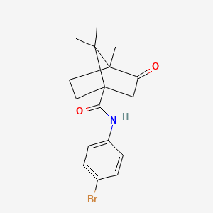 molecular formula C17H20BrNO2 B4064364 N-(4-溴苯基)-4,7,7-三甲基-3-氧代双环[2.2.1]庚烷-1-甲酰胺 