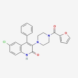 molecular formula C24H20ClN3O3 B4064370 6-chloro-3-[4-(2-furoyl)-1-piperazinyl]-4-phenyl-2(1H)-quinolinone 
