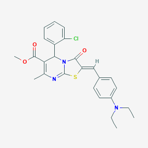 methyl (2Z)-5-(2-chlorophenyl)-2-[4-(diethylamino)benzylidene]-7-methyl-3-oxo-2,3-dihydro-5H-[1,3]thiazolo[3,2-a]pyrimidine-6-carboxylate