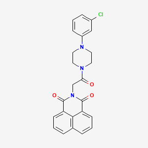 molecular formula C24H20ClN3O3 B4064394 2-{2-[4-(3-chlorophenyl)-1-piperazinyl]-2-oxoethyl}-1H-benzo[de]isoquinoline-1,3(2H)-dione 