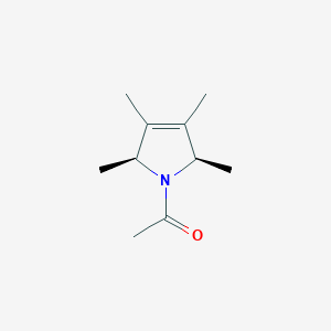 molecular formula C10H17NO B040644 1H-Pyrrole, 1-acetyl-2,5-dihydro-2,3,4,5-tetramethyl-, cis-(9CI) CAS No. 120892-99-1