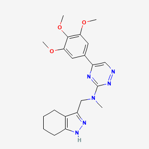molecular formula C21H26N6O3 B4064402 N-甲基-N-(4,5,6,7-四氢-1H-吲唑-3-基甲基)-5-(3,4,5-三甲氧基苯基)-1,2,4-三嗪-3-胺 