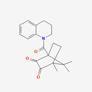 molecular formula C20H23NO3 B4064416 1-(3,4-二氢-1(2H)-喹啉基羰基)-4,7,7-三甲基双环[2.2.1]庚烷-2,3-二酮 