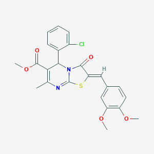 methyl 5-(2-chlorophenyl)-2-(3,4-dimethoxybenzylidene)-7-methyl-3-oxo-2,3-dihydro-5H-[1,3]thiazolo[3,2-a]pyrimidine-6-carboxylate
