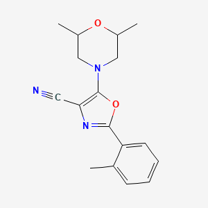 5-(2,6-dimethyl-4-morpholinyl)-2-(2-methylphenyl)-1,3-oxazole-4-carbonitrile