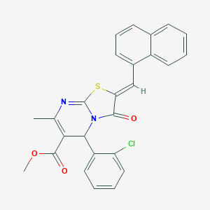 methyl (2Z)-5-(2-chlorophenyl)-7-methyl-2-(naphthalen-1-ylmethylidene)-3-oxo-5H-[1,3]thiazolo[3,2-a]pyrimidine-6-carboxylate