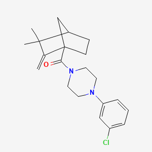 molecular formula C21H27ClN2O B4064441 1-(3-chlorophenyl)-4-[(3,3-dimethyl-2-methylenebicyclo[2.2.1]hept-1-yl)carbonyl]piperazine 