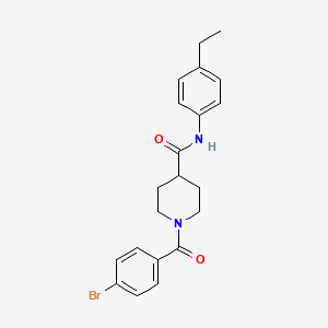 molecular formula C21H23BrN2O2 B4064451 1-(4-溴苯甲酰)-N-(4-乙基苯基)-4-哌啶甲酰胺 