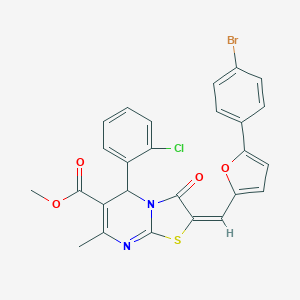 methyl 2-{[5-(4-bromophenyl)-2-furyl]methylene}-5-(2-chlorophenyl)-7-methyl-3-oxo-2,3-dihydro-5H-[1,3]thiazolo[3,2-a]pyrimidine-6-carboxylate