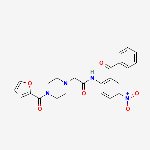 molecular formula C24H22N4O6 B4064513 N-(2-benzoyl-4-nitrophenyl)-2-[4-(2-furoyl)-1-piperazinyl]acetamide 