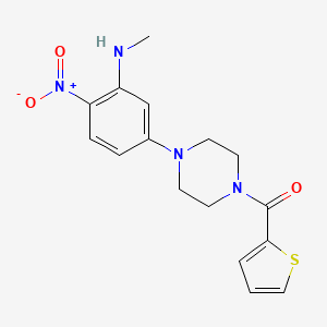 molecular formula C16H18N4O3S B4064535 N-methyl-2-nitro-5-[4-(2-thienylcarbonyl)-1-piperazinyl]aniline 