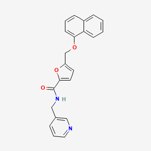 molecular formula C22H18N2O3 B4064536 5-[(1-萘氧基)甲基]-N-(3-吡啶基甲基)-2-呋喃酰胺 