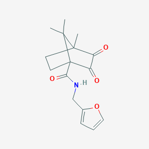 molecular formula C16H19NO4 B4064543 N-(2-furylmethyl)-4,7,7-trimethyl-2,3-dioxobicyclo[2.2.1]heptane-1-carboxamide 
