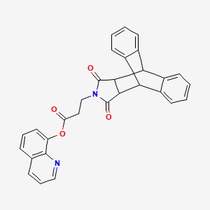 molecular formula C30H22N2O4 B4064548 8-喹啉基3-(16,18-二氧代-17-氮杂五环[6.6.5.0~2,7~.0~9,14~.0~15,19~]十九烷-2,4,6,9,11,13-六烯-17-基)丙酸酯 