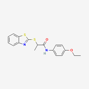 molecular formula C18H18N2O2S2 B4064550 2-(1,3-benzothiazol-2-ylthio)-N-(4-ethoxyphenyl)propanamide 