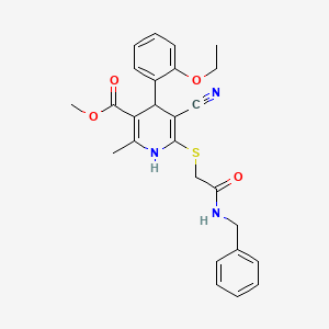 molecular formula C26H27N3O4S B4064569 methyl 6-{[2-(benzylamino)-2-oxoethyl]thio}-5-cyano-4-(2-ethoxyphenyl)-2-methyl-1,4-dihydro-3-pyridinecarboxylate 