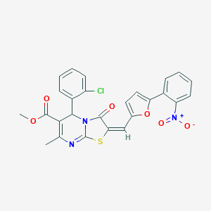 methyl 5-(2-chlorophenyl)-2-[(5-{2-nitrophenyl}-2-furyl)methylene]-7-methyl-3-oxo-2,3-dihydro-5H-[1,3]thiazolo[3,2-a]pyrimidine-6-carboxylate