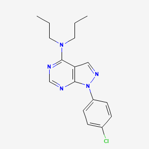 molecular formula C17H20ClN5 B4064572 1-(4-氯苯基)-N,N-二丙基-1H-吡唑并[3,4-d]嘧啶-4-胺 