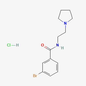 molecular formula C13H18BrClN2O B4064579 3-bromo-N-[2-(1-pyrrolidinyl)ethyl]benzamide hydrochloride 