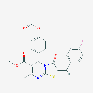 methyl 5-[4-(acetyloxy)phenyl]-2-(4-fluorobenzylidene)-7-methyl-3-oxo-2,3-dihydro-5H-[1,3]thiazolo[3,2-a]pyrimidine-6-carboxylate