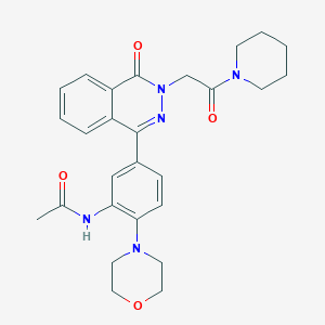 molecular formula C27H31N5O4 B4064586 N-(2-(4-吗啉基)-5-{4-氧代-3-[2-氧代-2-(1-哌啶基)乙基]-3,4-二氢-1-酞嗪基}苯基)乙酰胺 
