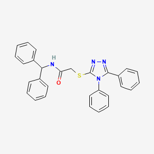 N-(diphenylmethyl)-2-[(4,5-diphenyl-4H-1,2,4-triazol-3-yl)thio]acetamide