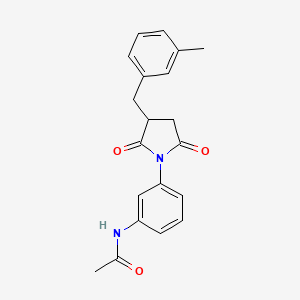 molecular formula C20H20N2O3 B4064606 N-{3-[3-(3-甲基苄基)-2,5-二氧代-1-吡咯烷基]苯基}乙酰胺 