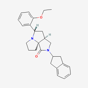 molecular formula C26H30N2O2 B4064612 (3aS*,5S*,9aS*)-2-(2,3-dihydro-1H-inden-2-yl)-5-(2-ethoxyphenyl)hexahydro-7H-pyrrolo[3,4-g]pyrrolizin-1(2H)-one 
