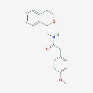 molecular formula C19H21NO3 B4064616 N-(3,4-dihydro-1H-isochromen-1-ylmethyl)-2-(4-methoxyphenyl)acetamide 