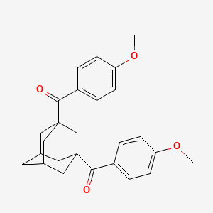 molecular formula C26H28O4 B4064620 tricyclo[3.3.1.1~3,7~]decane-1,3-diylbis[(4-methoxyphenyl)methanone] 