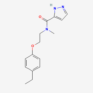 molecular formula C15H19N3O2 B4064647 N-[2-(4-乙基苯氧基)乙基]-N-甲基-1H-吡唑-3-甲酰胺 
