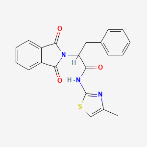 molecular formula C21H17N3O3S B4064664 2-(1,3-dioxo-1,3-dihydro-2H-isoindol-2-yl)-N-(4-methyl-1,3-thiazol-2-yl)-3-phenylpropanamide 