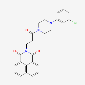 molecular formula C25H22ClN3O3 B4064670 2-{3-[4-(3-chlorophenyl)-1-piperazinyl]-3-oxopropyl}-1H-benzo[de]isoquinoline-1,3(2H)-dione 