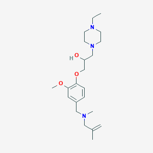 molecular formula C22H37N3O3 B4064677 1-(4-乙基-1-哌嗪基)-3-(2-甲氧基-4-{[甲基(2-甲基-2-丙烯-1-基)氨基]甲基}苯氧基)-2-丙醇 