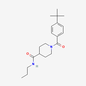 molecular formula C20H30N2O2 B4064686 1-(4-叔丁基苯甲酰)-N-丙基-4-哌啶甲酰胺 