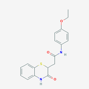 molecular formula C18H18N2O3S B406469 N-(4-乙氧基苯基)-2-(3-氧代-3,4-二氢-2H-1,4-苯并噻嗪-2-基)乙酰胺 CAS No. 109599-95-3