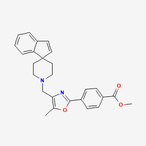 molecular formula C26H26N2O3 B4064693 4-[5-甲基-4-(1'H-螺并[茚满-1,4'-哌啶]-1'-基甲基)-1,3-恶唑-2-基]苯甲酸甲酯 