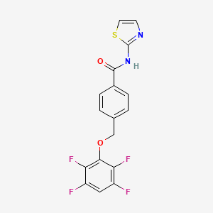 molecular formula C17H10F4N2O2S B4064702 4-[(2,3,5,6-tetrafluorophenoxy)methyl]-N-1,3-thiazol-2-ylbenzamide 